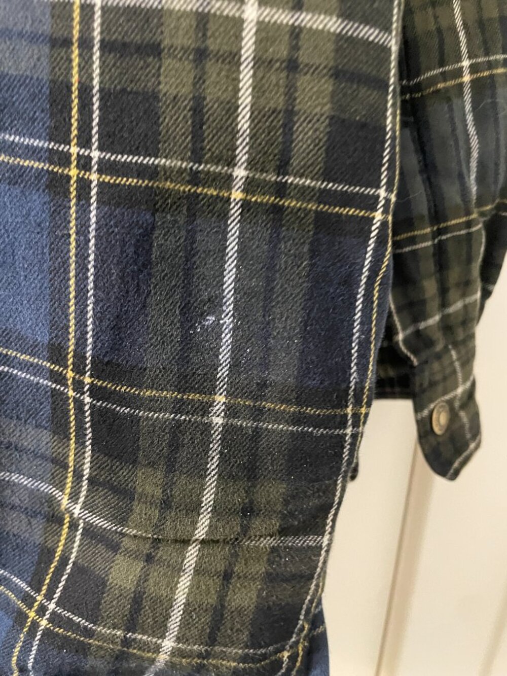 Wolverine Coat Men's Large with fleece lining Blue Plaid - Picture 9 of 12